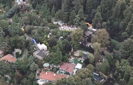 Adnan Oktar'ın villasındaki yıkım havadan görüntülendi!