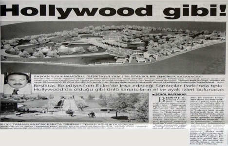 2002 yılında Beşiktaş ta Sanatçılar Parkı inşa edilecekmiş!