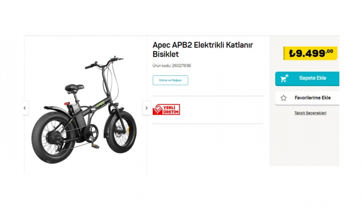 A101’e elektrikli, katlanabilir bisiklet geldi! 9 taksit fırsatı, hemen bakın! İşte 19 Ağustos 2022 fiyat listesi