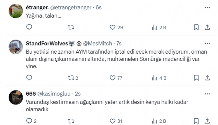 Cumhurbaşkanı Erdoğan, İstanbul Beykoz, İzmir, Artvin ve Bitlis teki yüzlerce hektarlık alanı orman vasfından çıkardı!