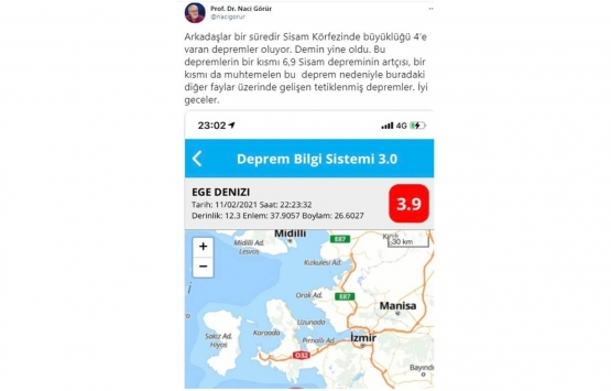 Naci Görür den İzmir deki depremlere ilişkin açıklama!