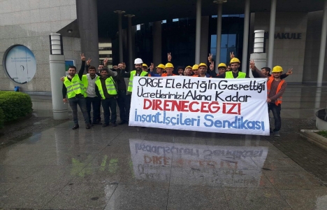 İnşaat-İş çalışanları OYAK Sitesi önünde eylem yaptı!