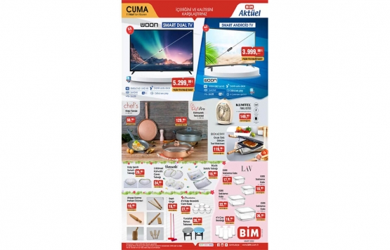 BİM de 55 inch televizyon 5 bin 299 TL, 43 inch i de var!