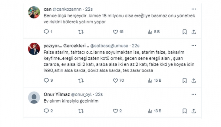 15 milyon TL si olan ev mi, Ereğli hissesi mi almalı?
