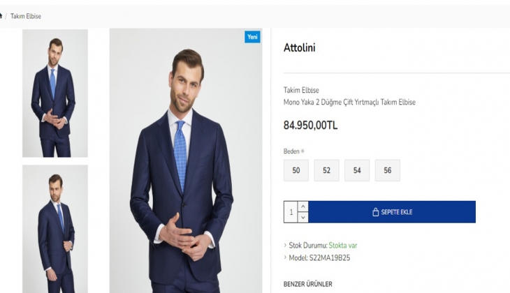 85 bin liralık takım elbise fiyatını duyan şaşkınlığını gizleyemedi 