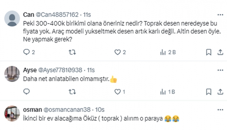 Konut piyasasında politika faizi enflasyonun üzerinde kaldığı sürece 1 TL’ye alayım, sonra 2 TL’ye satayım rantı bitti!