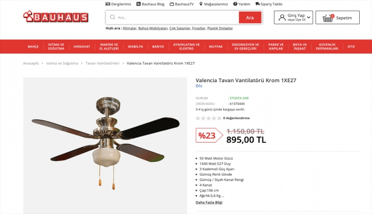 Bauhaus’da hangi ürünler yüzde 50 indirimli! İşte Bauhaus 14 Eylül fiyat listesi