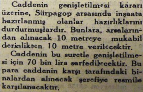 1944 yılında Taksim ile Harbiye arasındaki Cumhuriyet Caddesi genişletilecekmiş!