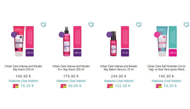 Watsons’ta Urban Care ürünlerine büyük indirim! 22 TL’den başlayan fiyatlar! İşte 25 Ekim 2022 fiyat listesi…