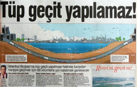 1997 yılında Tüp Geçit yapılamazmış!