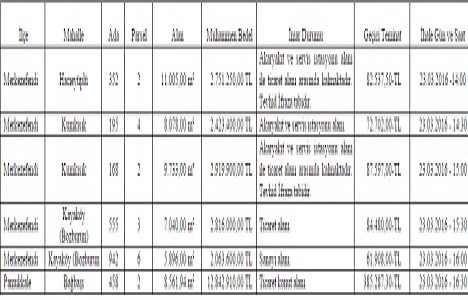 Denizli de 25.8 milyon TL ye satılık 6 gayrimenkul!