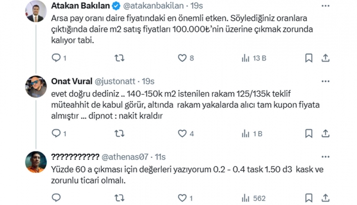İnşaat Mühendisi Atakan Bakılan hesapladı: 1 metrekare konutun birim maliyeti 26 bin, müteahhite maliyeti ise 33 bin TL!