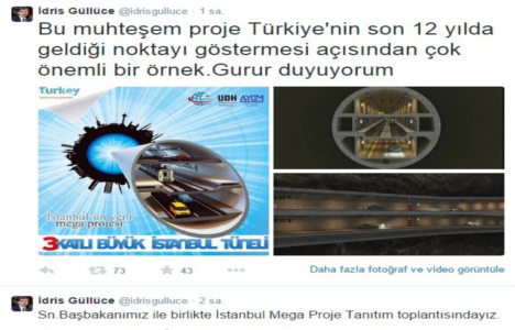 İdris Güllüce den Büyük İstanbul Tüneli açıklaması!