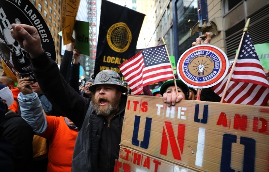 New York ta inşaat çalışanları protestosu!