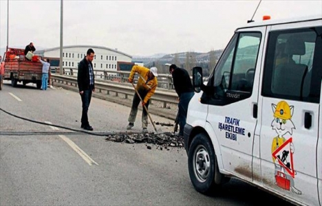 Ankara Anadolu Bulvarı'nda bakım onarım çalışmaları başladı!