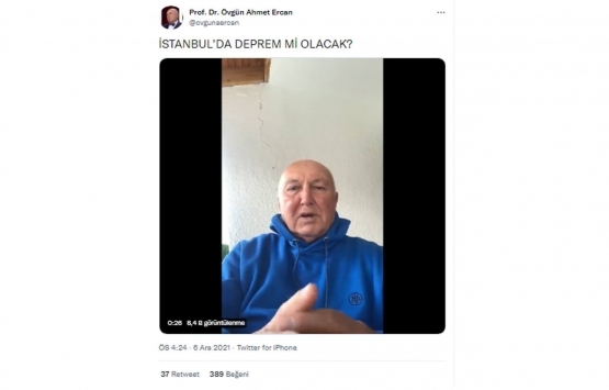 Ahmet Ercan dan son dakika İstanbul depremi açıklaması!