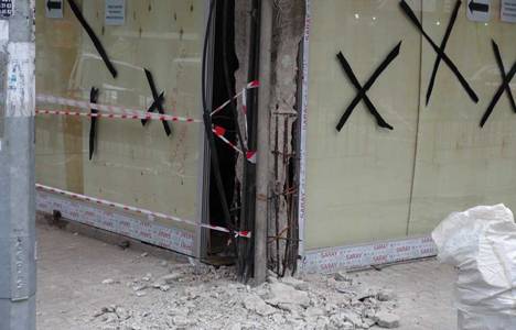 Bahçelievler'de kolonu zarar gören bina boşaltıldı!