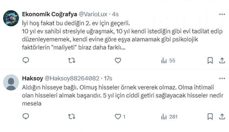 Ev yerine hisse alıp, 10 sene beklerseniz servet kazanabilirsiniz! Hisse yatırımı, konuttan daha mantıklı!