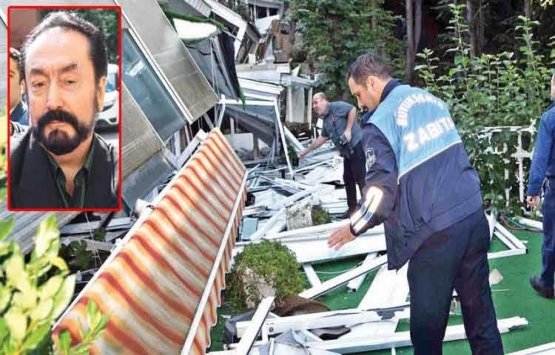 Adnan Oktar'ın villasındaki yıkım devam ediyor!