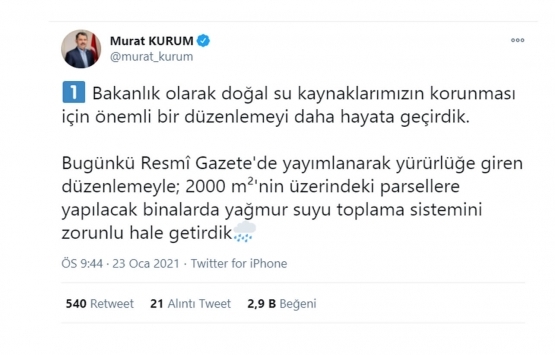 Yeni yapılacak binalarda zorunlu oldu!