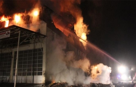 Bingöl’de fabrika yangınına TOMA müdahalesi!