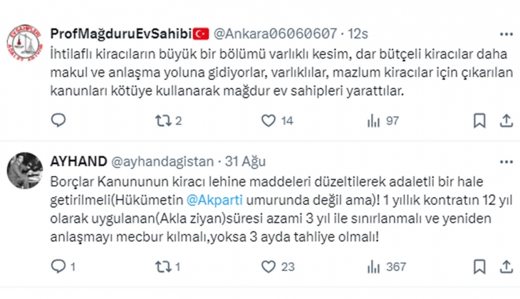 Ev sahiplerinin kiracılardan istekleri gündemde: Kanunlar kiracıyı fazlasıyla koruyor, mağdur ev sahipleri artıyor!