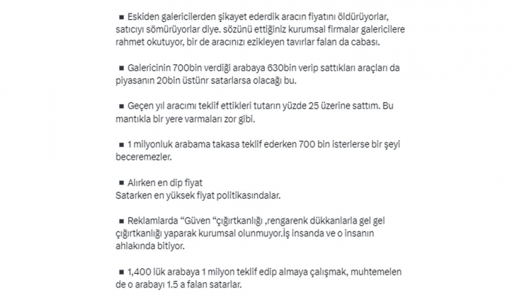 İkinci el otomobil alıp satarken galericiler mi, kurumsallar mı iyi?