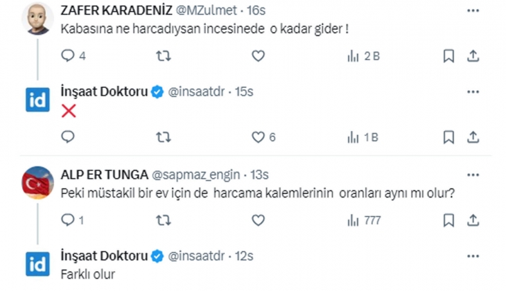 2 bin metrekarelik 5 katlı bir apartmanda hangi iş kaleminin maliyeti ne kadar? İnşaat maliyetlerinde flaş rakamlar!