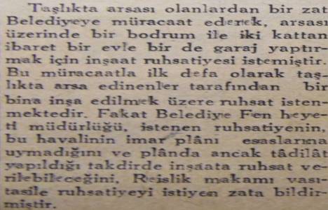 1945 yılında Dolmabahçe de Taşlık arsasına ilk defa bina inşaatı için müracaat yapılmış! 