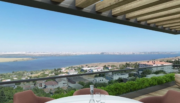 Eşsiz göl manzarası ile 