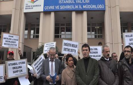 Şişli Endüstri Meslek Lisesi’nin yıkım kararı protesto edildi!