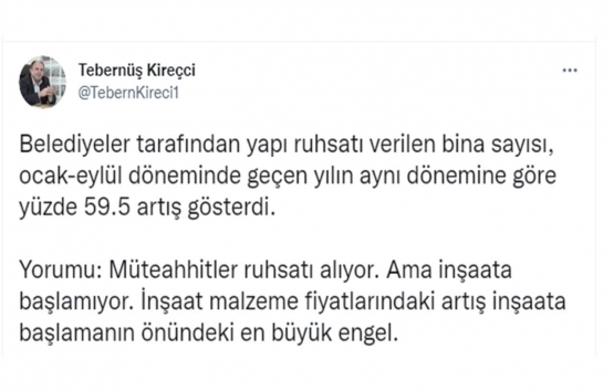 Yapı ruhsatı verilen bina sayısı yüzde 59,5 arttı!