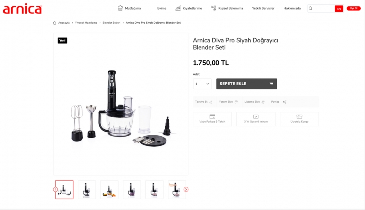 Arnica dan blender setleri, doğrayıcılar ve mini robotlarda yeni ürünler! İşte 16 Eylül 2022 fiyat listesi