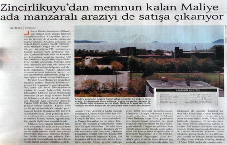 2007 yılında Anadolu Yakası nın en değerli kamu arazisi görücüye çıkacak!