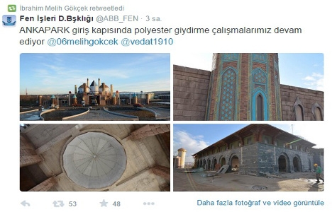 Ankapark giriş kapısına polyester giydiriliyor!