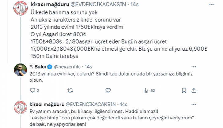 Kiralar asgari ücretin yarısına düşmeden refah olmaz önerisi: Şu an mütevazı bir ev kirası 2 asgari ücret seviyesinde!