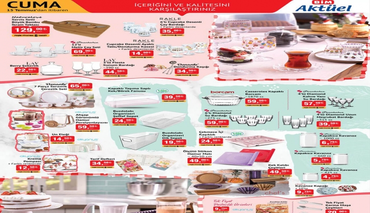 BİM 15 Temmuz kataloğu! 15 Temmuz Cuma BİM kataloğu yayınlandı mı?