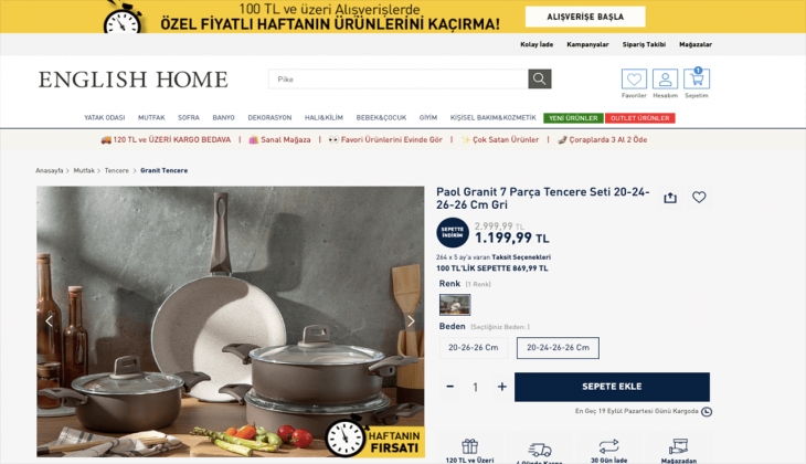 English Home’da haftanın fırsatlarını yakalayın! Kendi stilinizi yaratın! İşte 15 Eylül 2022 fiyat listesi