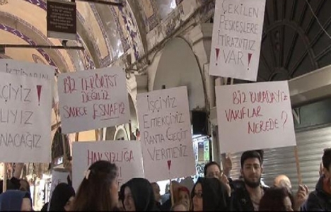 Kapalıçarşı restorasyonuna esnaf eylemi!