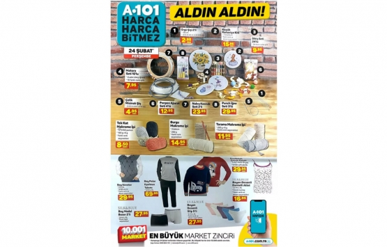 A101 24 Şubat 2022 kataloğu! Aldın aldın!