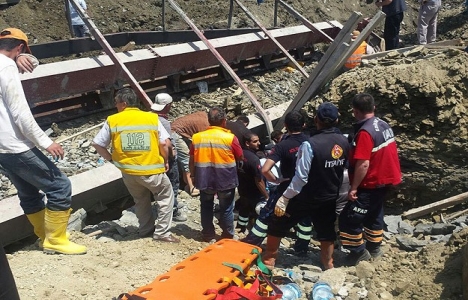 Edirne'de baraj inşaatında göçük meydana geldi!