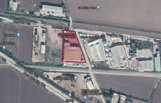 Adana Ceyhan'da 7.4 milyon TL'ye icradan satılık fabrika!