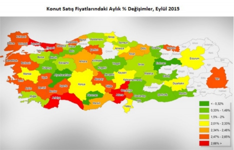 2. El Konutlar Fiyat Endeksleri 2015 Eylül sonuçları açıklandı!