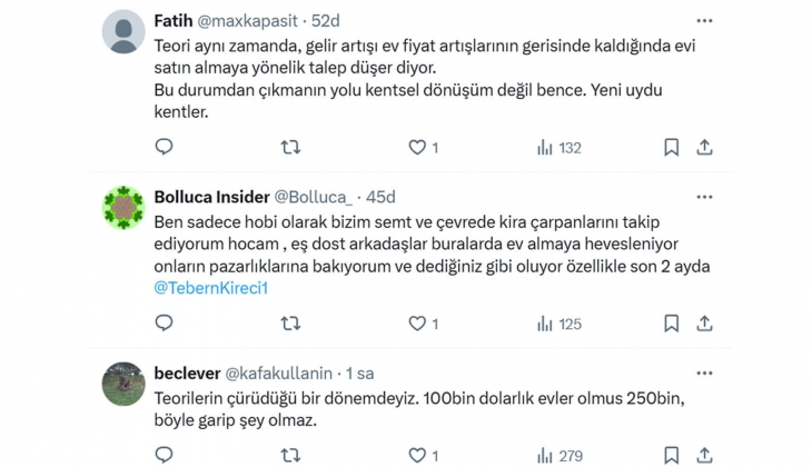 Tebernüş Kireçci konutta yeni teorileri yazdı: Kiralardaki yükselişin hız kesmesi, ev fiyatlarının artması gerekiyor!