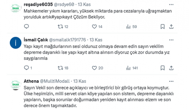 Milletvekili Hasan Öztürk: Yapı kayıt belgeleri sonradan iptal edilenlerin mağduriyeti en kısa sürede çözülmeli!