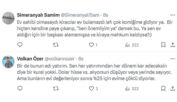  Kimse keyfinden kiracı olmuyor, ama keyiften ev alıp yatırım yapılıyor dendi: Ev sahiplerinden tepki gecikmedi!