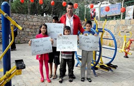 Bodrum Belediye Başkanı çocuklara park sözü verdi!