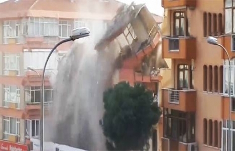 Bağdat Caddesi'ndeki bina yıkımında büyük tehlike atlatıldı!