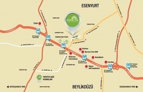 Düzlem Yapı Papatya Park Residence ulaşım!