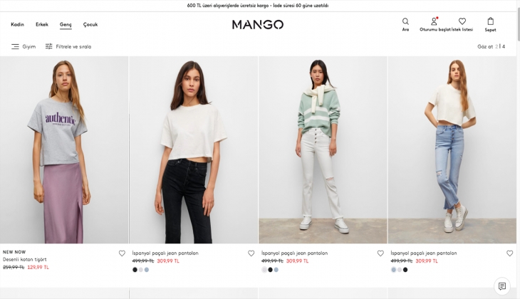 Mango’dan genç kız modasında yüzde 50’ye varan indirim! 23 Eylül 2022 Mango fiyat listesi!